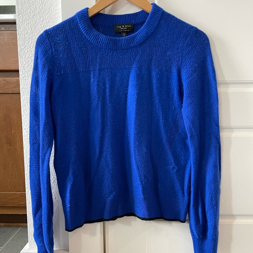 Rag and Bone Blue Cashmere Sweater S